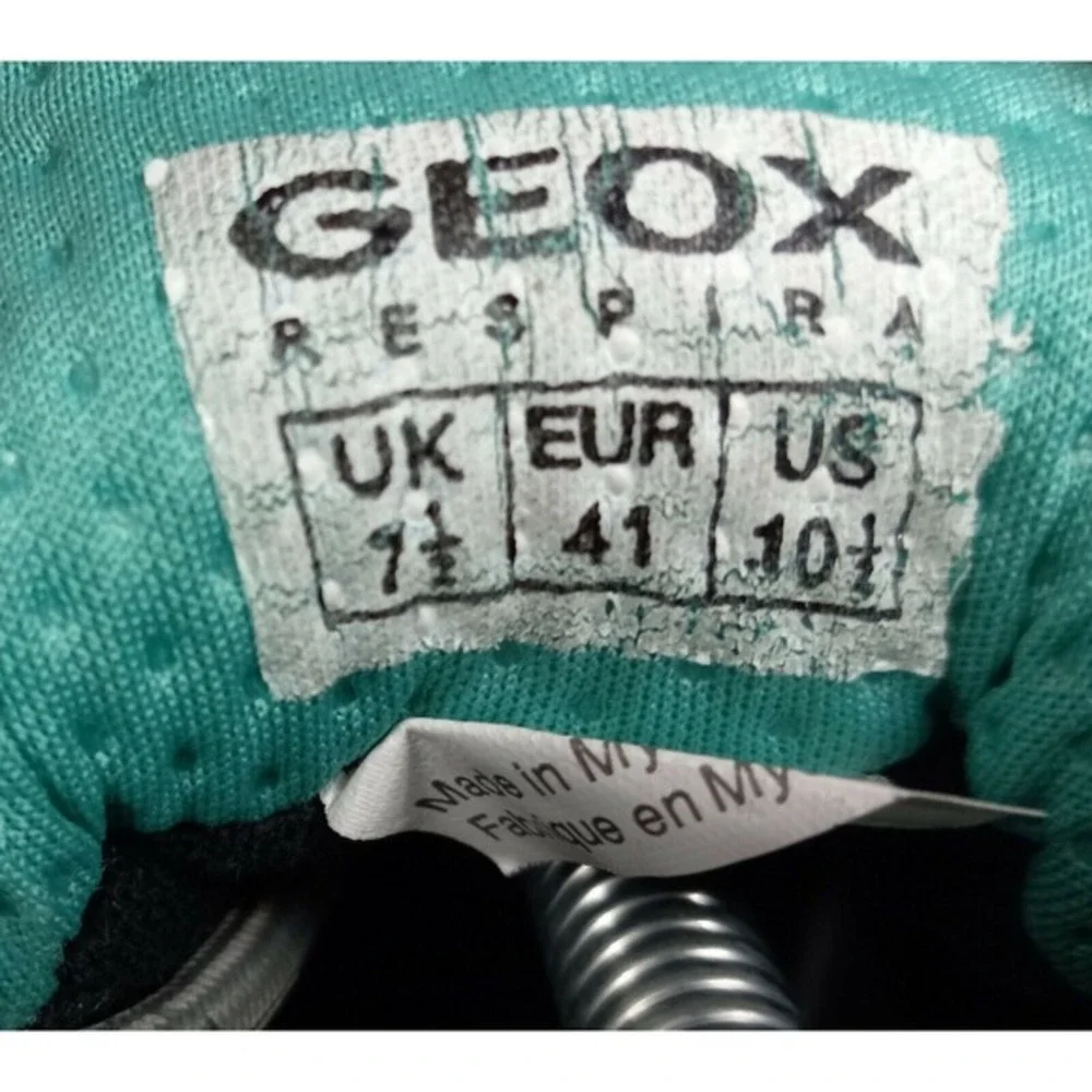 Geox Respira Womens 10.5 Grey‎ Suede Mid Top Hiking Walking Sneakers Shoes